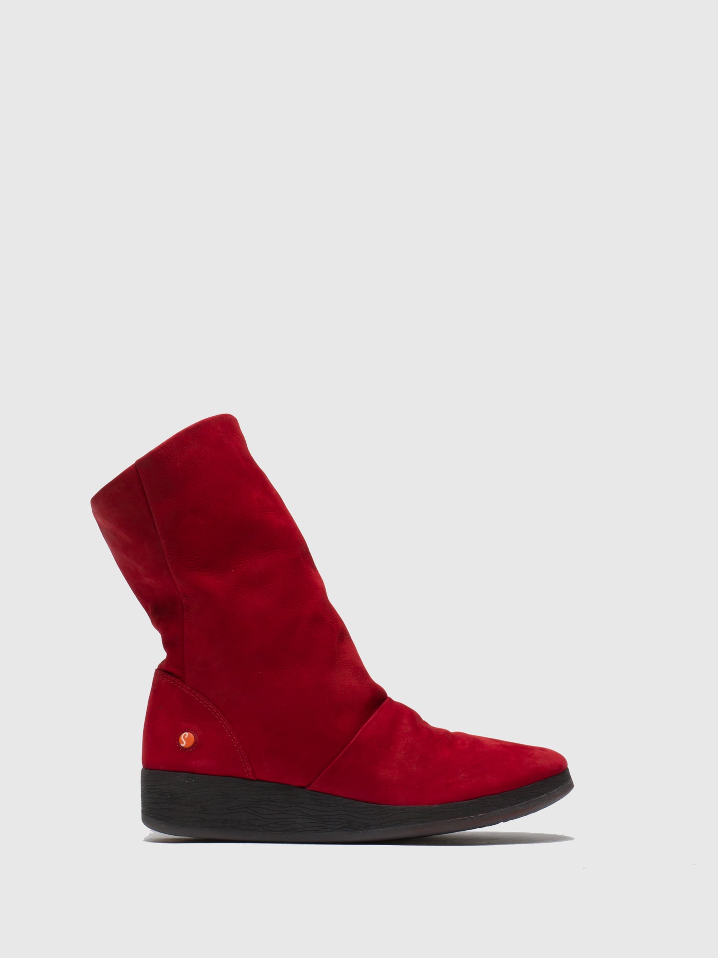 Softinos Red Wedge Ankle Boots